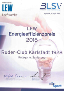 LEW Energieeffizienzpreis 2016 - Ruder-Club Karlstadt 1928 (Kategorie: Sanierung)