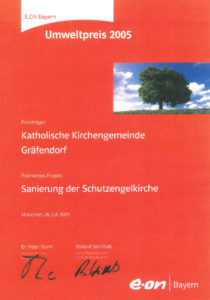 e.on Umweltpreis 2005 - Katholische Kirchengemeinde Gräfendorf, Sanierung der Schutzengelkirche