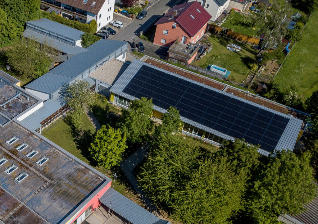Luftbildaufnahme Grundschule Giebelstadt